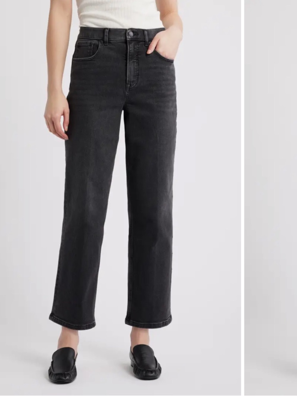 Spanx Authentic 360 High Waist 90s Straight Leg Jeans In Carbon Retail $158